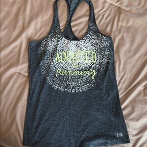 Under Armour Grey running Racerback Sleeveless Tank Top